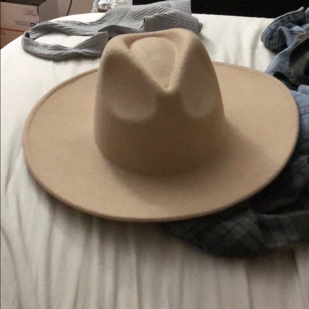 TAN NUDE WOOL BRIM HAT